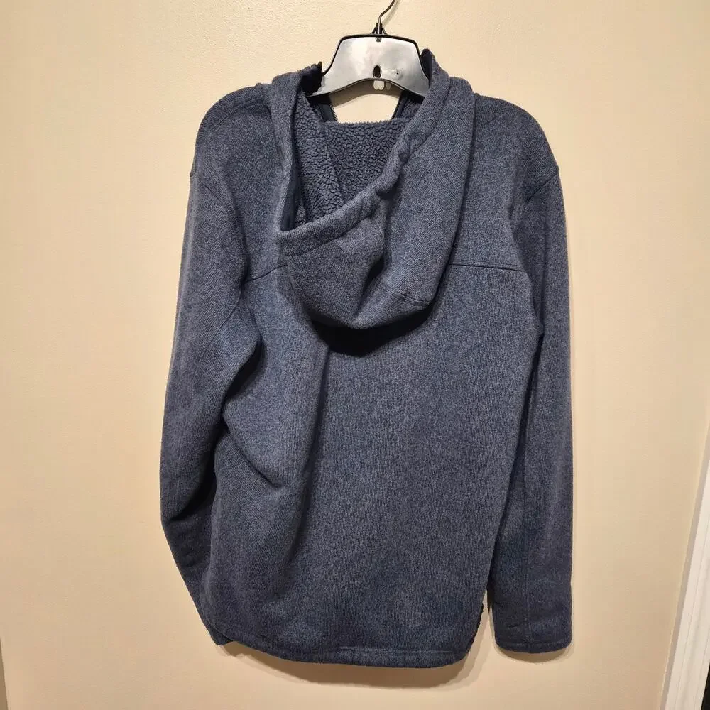 The North Face Large Gordon Lyons Full Zip Hooded Fleece Jacket Blue